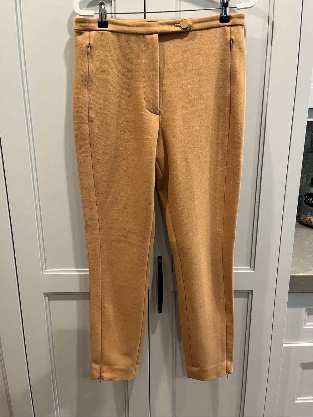 Club Monaco Women's Camel-Tan Slim Chinos